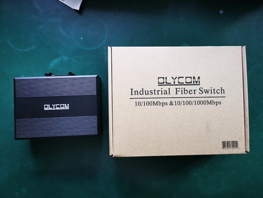 OLYCOM Managed Switch Poe Giabit Ethernet 8 Port RJ45 with POE + 4 Port SFP Din Rail IP40 Vlan QoS STP / RSTP للأماكن الخارجية