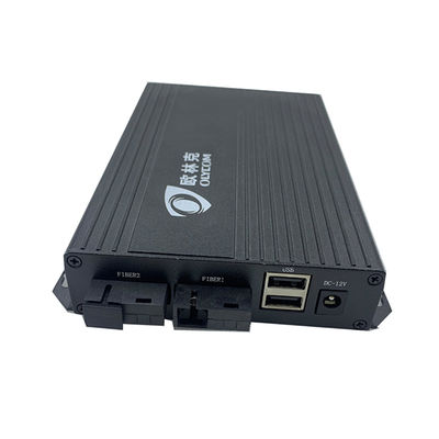موسع HDMI DVI قوي مضاد للتداخل ، منفذين من الألياف ومنفذين USB