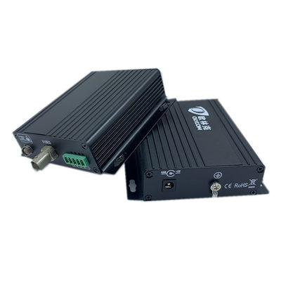 FC قياسي 1ch بيانات جهاز إرسال واستقبال الألياف البصرية التناظرية لكاميرا PTZ أسود