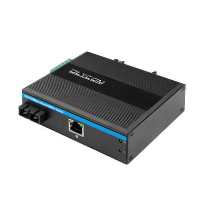 SC Connector 60km Transmission Industrial Ethernet Media Converter Duel Fiber الى Rj45.5