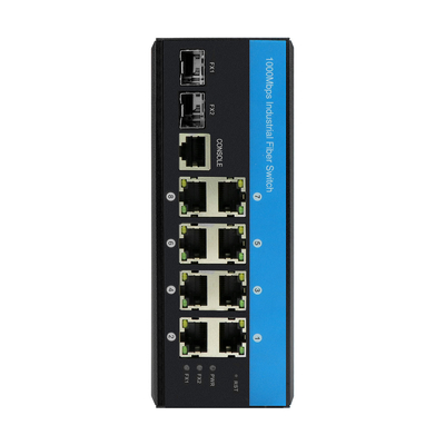 إيثرنت مُدار صناعيًا Gigabit SFP Switch LC Connector 8 Port 10/100 / 1000base-T