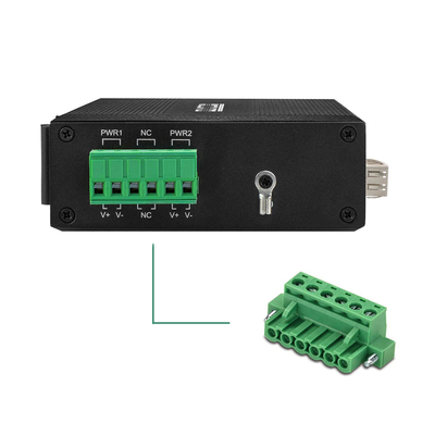 20KM 2 Port Network Industrial Gigabit Fiber Switch مع 1 LC Connector في الهواء الطلق