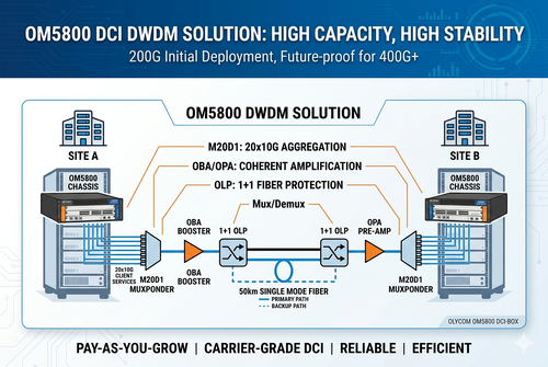 أحدث حالة شركة حول Short Distance 200G to 400G Scalable DWDM DCI Solution