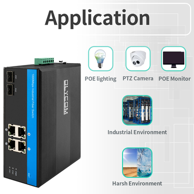 4 منافذ جيجابيت PoE Switch 120W غير مدير دين ريل مكثف الحالة PoE النشطة OEM