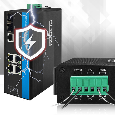 OEM Web Managed Gigabit Industrial Outdoor POE Switch لمراقبة فيديو IP