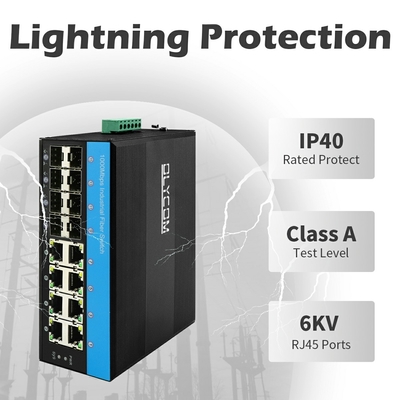 8 منفذ PoE مدير التبديل 8 SFP 2.5G Fiber ERPS Ring L2 الاستخدام الخارجي المدار