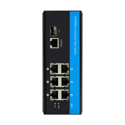 التبديل المدار Gigabit Ethernet 2.5G Fiber Din Rail DC12V دعم CLI SNMP ERPS