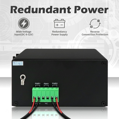 مفتاح PoE الصناعي المدار بـ Gigabit 7 بوابة مع حلقة الألياف 2.5G قابل للإدارة