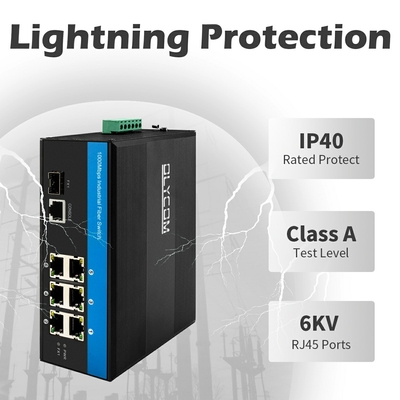 مفتاح PoE الصناعي المدار بـ Gigabit 7 بوابة مع حلقة الألياف 2.5G قابل للإدارة