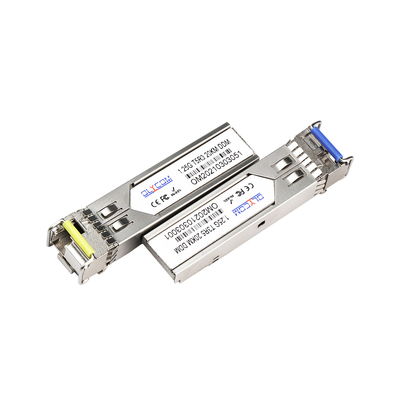 SMF LC Connector 1.25G SFP Module، Single Fiber Transceiver 1310nm / 1550nm 20km