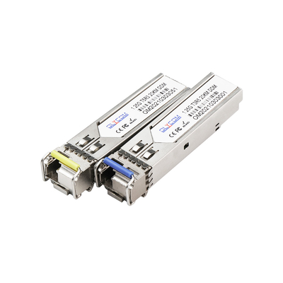 1.25G وحدات SFP أحادية الوضع LC Port 20KM 1310/1550nm WDM دعم DDM OEM