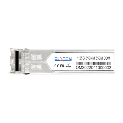 وحدة 1.25G SFP الصناعية 850nm Multimode 550m Duplex LC DDM لـ Gigabit Switch