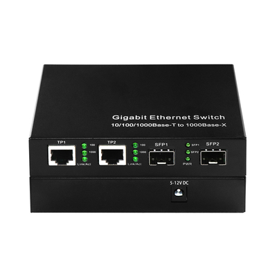 4 منافذ Sfp غير مُدارة Gigabit Commercial Ethernet Fiber Optic Switch