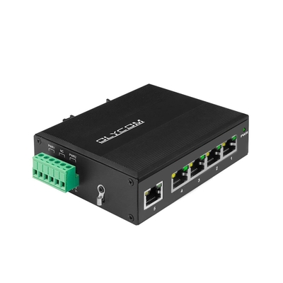 5-Port Industrial Unmanaged Gigabit Ethernet DIN-Rail Switch 5 × منافذ جيجابت إيثرنت IP40 -40 ° - 75 ° C (-40 ° - 167 ° F)