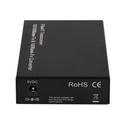 محول وسائل الإعلام 1G SFP غيغابيت الألياف الضوئية إثنتر غير مدير الحجم الصغير الأسود DC5V CE