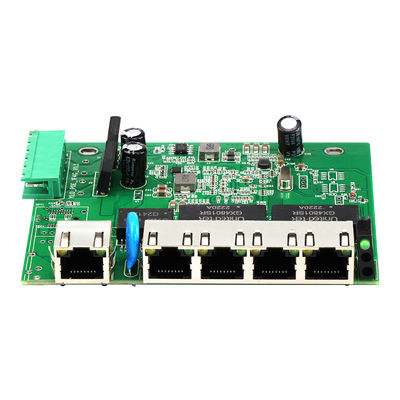 5 منفذ E-Mark Network Switch PCBA جيجابيت غير مدير 12V 24V DIN Rail CE مدرجة