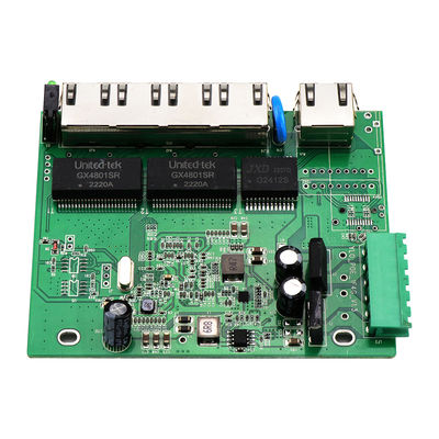 5 منفذ E-Mark Network Switch PCBA جيجابيت غير مدير 12V 24V DIN Rail CE مدرجة