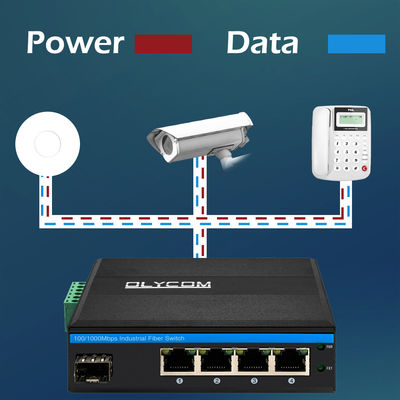أوليكوم 5 منفذ غير مدير POE Ethernet Switch جيجابيت مبني على 1 SFP Uplink 120W