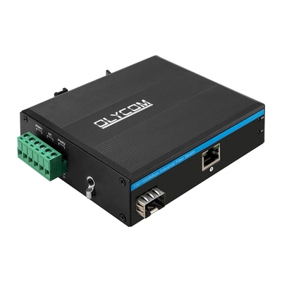 محول وسائل الإعلام الصناعية PoE 30W 100M/1000M فتحة SFP غير مديرة Gigabit Ethernet