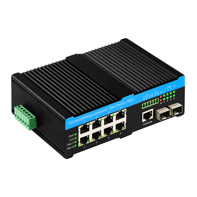 جيجابيت 802.3bt PoE إدارة 8 منفذ التبديل 2.5G الألياف الويب L2 إدارة بدون مروحة 720W