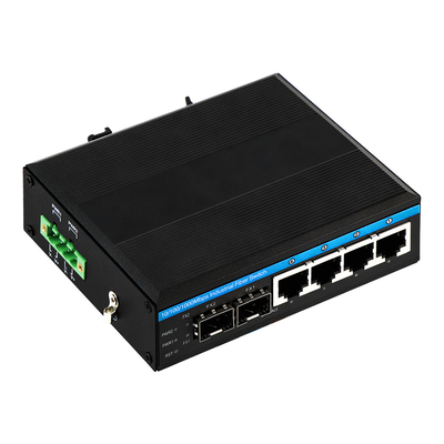 6 منفذات جيجابيت مدير محول شبكة متصلبة حجم مضاعف طاقة DC12V