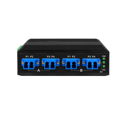 4 منفذ OBP حماية التحايل البصري نظام التبديل التلقائي DC12V منفذ LC أحادي الوضع