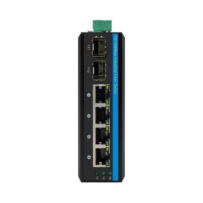 اثنين من SFP Din Mount Poe Switch 1000 Mbps 4 منفذ ، كاميرا IP Poe Switch لنظام المراقبة
