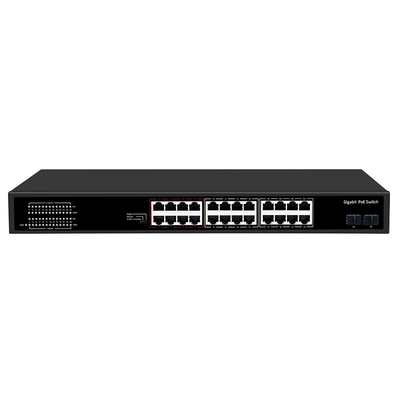 24 منفذ CCTV PoE التبديل شبكة جيجابيت SFP Uplink البصرية غير مدير ميزانية 300W
