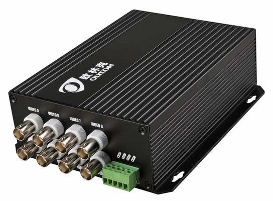محول فيديو عالي الجودة من الألياف الضوئية 1550nm مع RS485 بيانات 8ch منفذ 1080p AHD CVI TVI 20km Bnc Extender