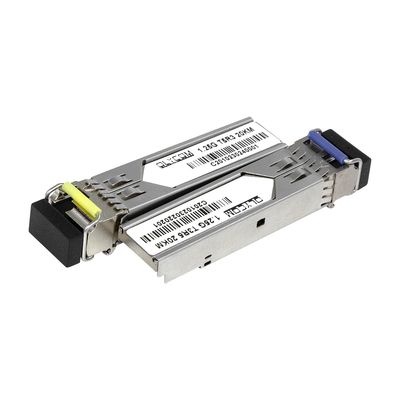 ناقل الألياف الفردية 20 كم 1.25G منفذ LC 1310nm/1550nm DDM الدرجة التجارية