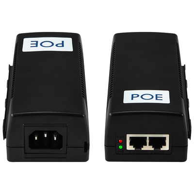 60W تجاري جيجابيت PoE حقن متوسط المدى 48V مخرج مكتب 15.4W/30W متوافق