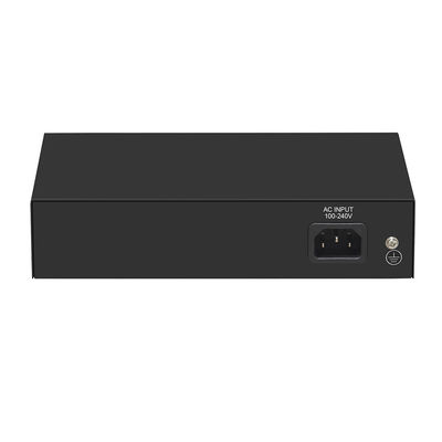 Ethernet سريع CCTV PoE Switch 4 منفذ مع 2 Copper Uplink 55W اقتصاد الطاقة AC