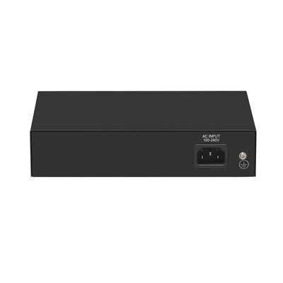 4 منافذ Gigabit Fiber Switch PoE Af / At 60W مع 1 SFP / Copper Uplink الصف التجاري CE