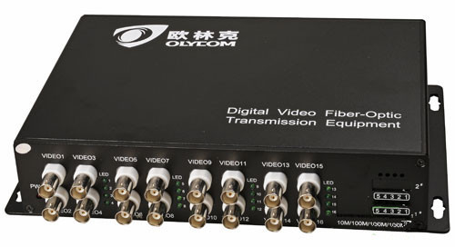 جهاز إرسال فيديو بصري ومستقبل BNC محول WDM 16ch لنظام مراقبة رقمية