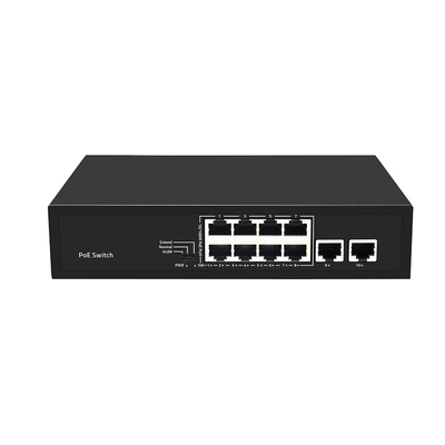 8 منفذ PoE Switch10/100M Ethernet السريع VLAN 250 متر PoE المسافة مدخل AC غير مدير