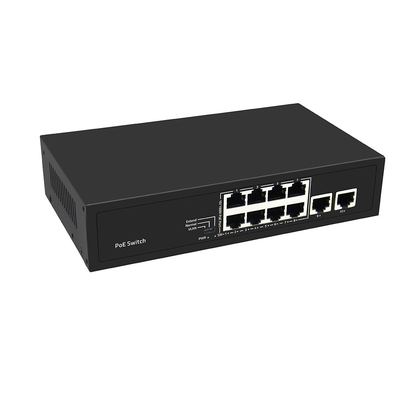8 منفذ PoE Switch10/100M Ethernet السريع VLAN 250 متر PoE المسافة مدخل AC غير مدير