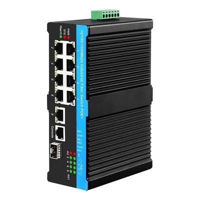 8 منفذ Ultra PoE L2 مدير التبديل ERPS 2.5G حلقة مع 1SFP / RJ45 Uplink PoE Af / At / Bt
