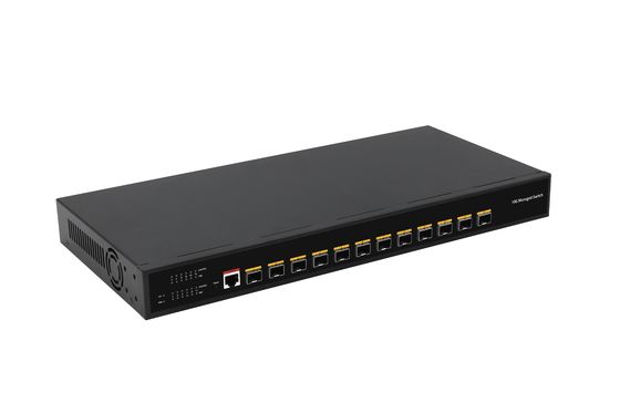 سطح المكتب 12 منفذ 10G L3 مدير التبديل 12 * SFP + منافذ فائبر أوبتيك التبديل