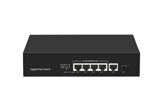 6 منافذ 10/100/1000mbps POE Fiber Switch مع 4 منافذ Poe Ethernet Switch المصنع