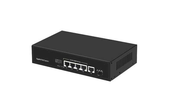 6 منافذ 10/100/1000mbps POE Fiber Switch مع 4 منافذ Poe Ethernet Switch المصنع