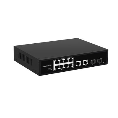 8 منفذ PoE Fiber Switch جيجابيت غير مدير 120W ميزانية 250 متر PoE Extender