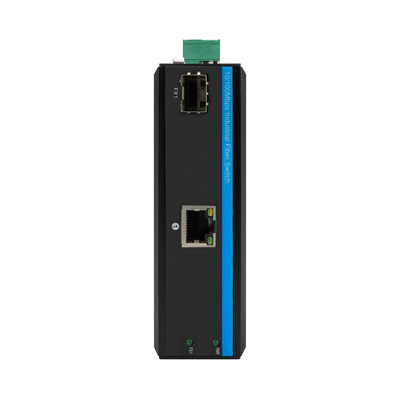 مفتاح POE خارجي Fast Ethernet 2 منفذ 10/100Mbps 1 RJ45 + 1 الألياف sfp محول الوسائط الألياف