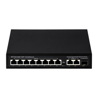 8 منافذ POE Switch مع 120W الطاقة و 250m الإرسال لمراقبة المراقبة - غير المدارة الألياف البصرية POE Switch