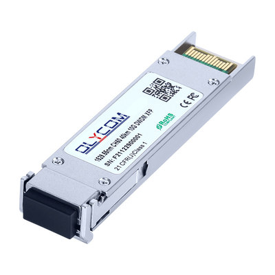 40 كيلومتر DWDM XFP جهاز إرسال الألياف 1528.77 - 1563.05nm وضع واحد منفذ LC مزدوج DDM