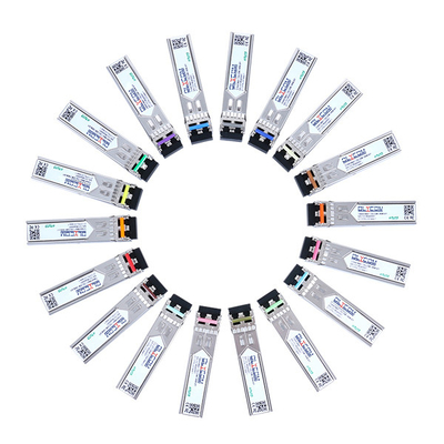 سيسكو متوافق 1.25G 80KM SFP Transceiver SM 1550nm Gigabit Optical SFP Module مزدوج
