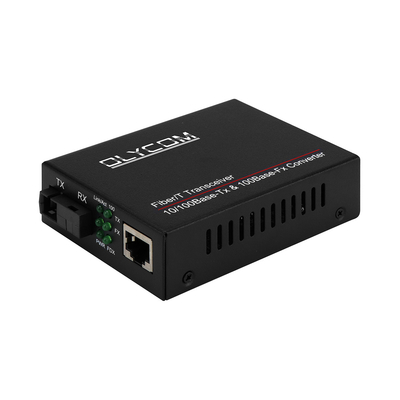 محول الوسائط المصغرة للألياف الضوئية Rj45 إلى جهاز الاستقبال Sc mm 20km الألياف الوحيدة Sm 1310/1550nm