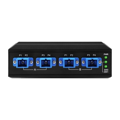 4 قنوات الصناعية البصرية التحايل على التبديل D2X2B دين ريل DC24V المدخل SM/MM لفشل الطاقة