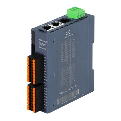 3 RJ45 منافذ Modbus-TCP / IP PLC IO Module مع 16DI + 16DO و 24VDC إمدادات الطاقة للسيطرة الصناعية