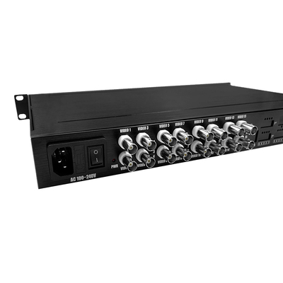 محول فيديو AHD/CVI/TVI بـ 16 منفذًا بدقة HD 1080P على ألياف ضوئية أحادية الوضع، إدخال تيار متردد 220 فولت