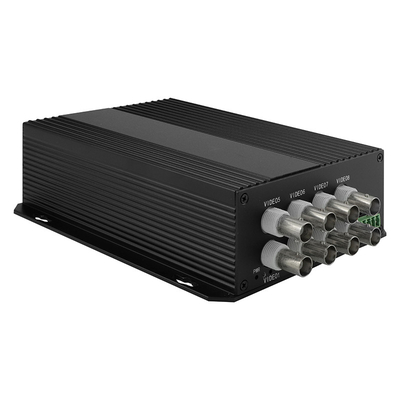 مكبر بيانات الفيديو التناظرية CCTV المحول البصري SECAM متوافق مع 8 منافذ SC / ST / FC الألياف